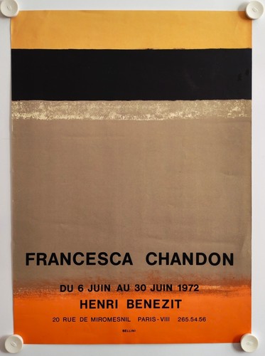 Affiche francesca chandon 1972 - affiche,