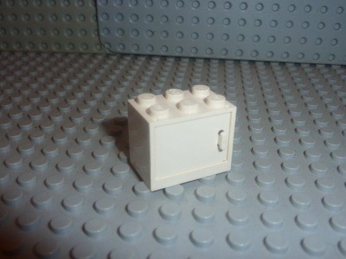 Lego white container - white, 2x2x2