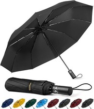Parapluie Pliable Parapluie Automatique Compact Coupe-vent avec 10 Baleines O...