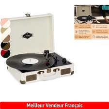 Auna Peggy Sue Tourne-Disque Vintage avec Bluetooth, USB et Enceintes Intégrés