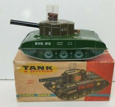 Rare Char tank FJ France-Jouet neuf boite jouet ancien en tôle époque Joustra