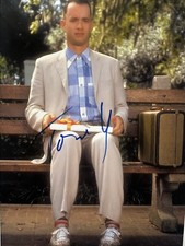 Tom Hanks Signé 8x10 Photo Person. Contrasté Imperméable Forêt