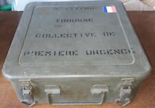 BOITE METAL MILITAIRE TROUSSE COLLECTIVE SECOURS PREMIERE URGENCE ET ACCESSOIRES