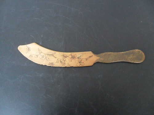 Coupe papier bois ancien - coupe,