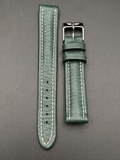 Bracelet de Montre Femme Breitling 15mm Cuir Veau Vert Original NOS Boucle Acier