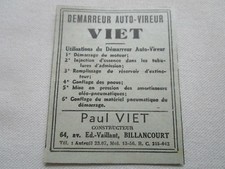 3/1935 PUB P VIET DEMARREUR AUTO-VIREUR MOTEUR AVION AIRCRAFT ORIGINAL FRENCH AD