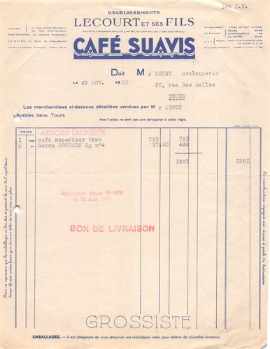 1956 cafe suavis ets - ets, lecourt