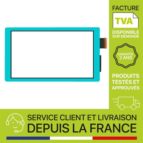 Vitre tactile turquoise pour