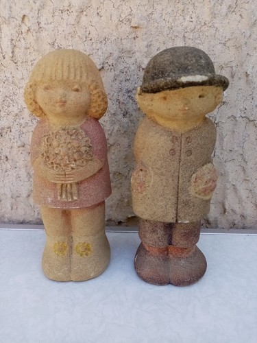 Deux statuettes marbell stone - statuettes,