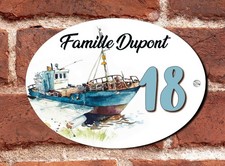 Plaque maison Bateau chalutier