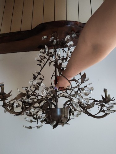 Lustre fer forgé décor - fer,