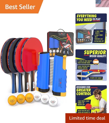 Pro paddle ping pong set - pro, 4-paddle