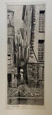 Potémont - rue du paon blanc - Paris - Eau forte 1840 original engraving etching
