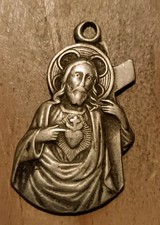 Médaille Religieuse Ancienne Jésus Christ Croix