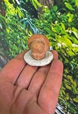 Ancienne petite tête de poupon miniature, tiny antique head doll poupée