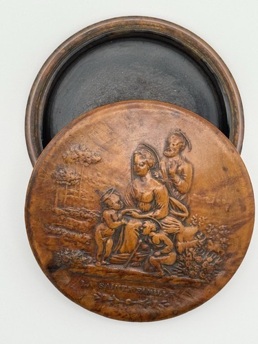 Tabatière ronde bois - tabatière, en