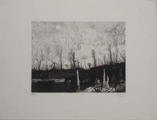 Philippe Mohlitz : La noyée du canal, Gravure originale signée