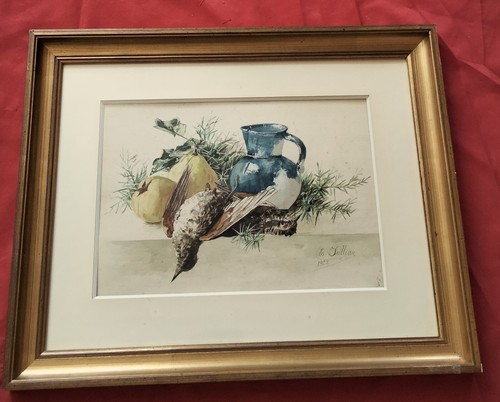 Superbe aquarelle datée - , 1902
