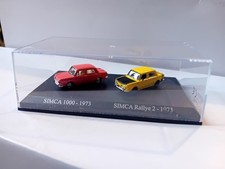 1/87 duo SIMCA 1000 ET SIMCA 1000 RALLYE 2 (1973) SOUS PLEXIGLAS
