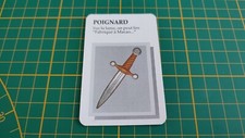 Carte poignard pièce détachée jeu de société Super Cluedo Parker #B43