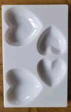 Grand Coeur à garnir Plaque 4 alvéoles moule chocolat BARRY polycarbonate blanc