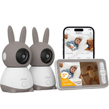 ieGeek 2K Babyphone 2 Caméra Bebe, Baby Phone Vidéo connecté Smartphone PTZ 360°