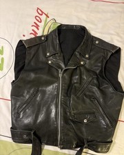 perfecto gilet sans manche cuir