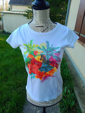 Tissaia T-shirt Blanc Motif