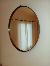 grand miroir années 70 aluminium brossé attribué à Pierre vandel