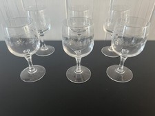 6 verres à vin blanc porto  cristal d'Arques modèle Matignon H 11,7 cm