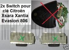 2x Switch bouton poussoir neuf pour ancienne clé pliante Citroen Xsara Xantia Xm