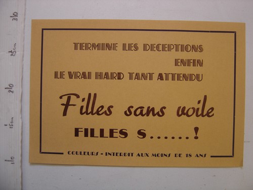 Affichette cinema porno - cinema,