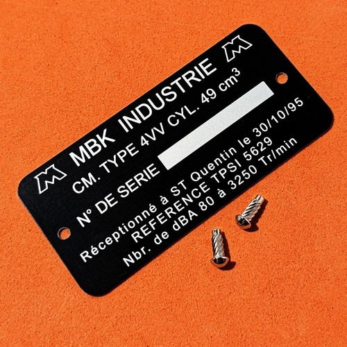 Plaque cadre mbk - plaque, booster