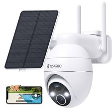 2K Camera Surveillance WiFi Exterieure sans Fil Solaire 360° PTZ Caméra Exter...