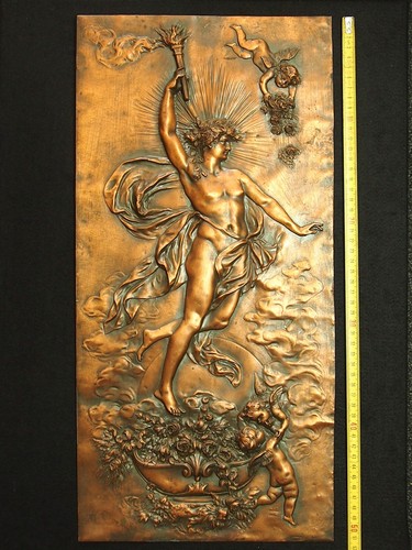 Plaque cuivrée après - plaque,