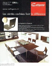 PUBLICITE ADVERTISING 126  2006   Calligaris   salle à manger meubles design