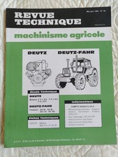 REVUE TECHNIQUE TRACTEUR DEUTZ