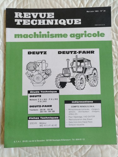Revue technique tracteur deutz - technique,