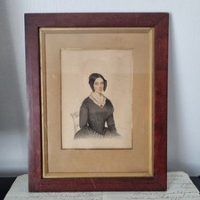 Portrait Femme Signé Molin