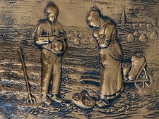 Tableau – L’Angélus de Millet – Cuivre Repoussé-  Villedieu-les-Poêles