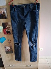 Jean skinny déchiré aux genoux taille haute primark taille 42