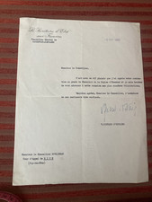 MANUSCRIT VALERIE GISCARD D'ESTAING LE SECRETAIRE D'ETAT AUX FINANCES 11/1960