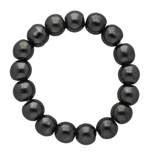 Bague hématite élastique - bague,
