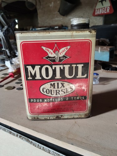 Bidon huile ancien motul mix - bidon,