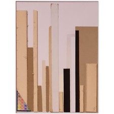 Collage/Papier  ("Tours") - Signé JLP - Oeuvre Unique  -  50X40 cm