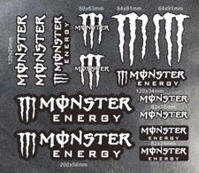 Autocollants Monster Energy Logo de différentes tailles (voir photos) - Diffé...