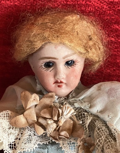 Poupée tête biscuit - , marquée