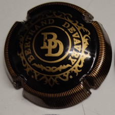 capsules de champagne    devavry bertrand   n°5  (noir et or striée)  cote 12€