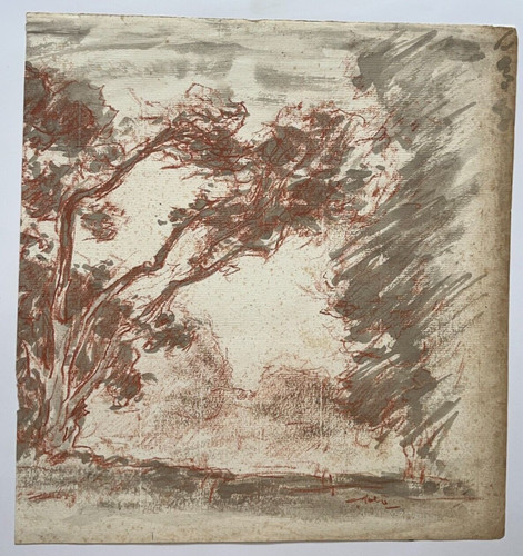 Paysage arbre dessin original - paysage,