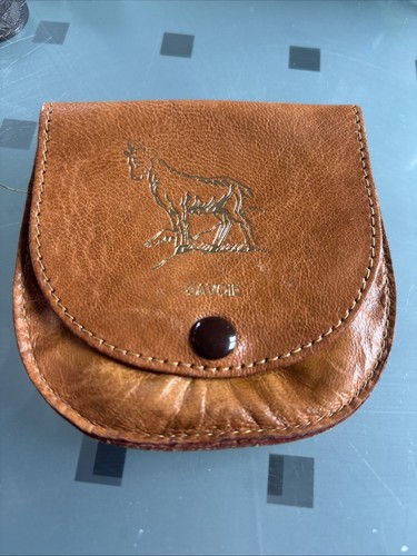 Ancienne bourse cuir porte - en,